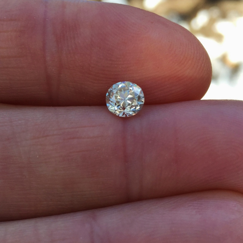 Antique Euro Cut Diamond S1-1 Clarity J-K Color 0.82 ct  Litnon.com