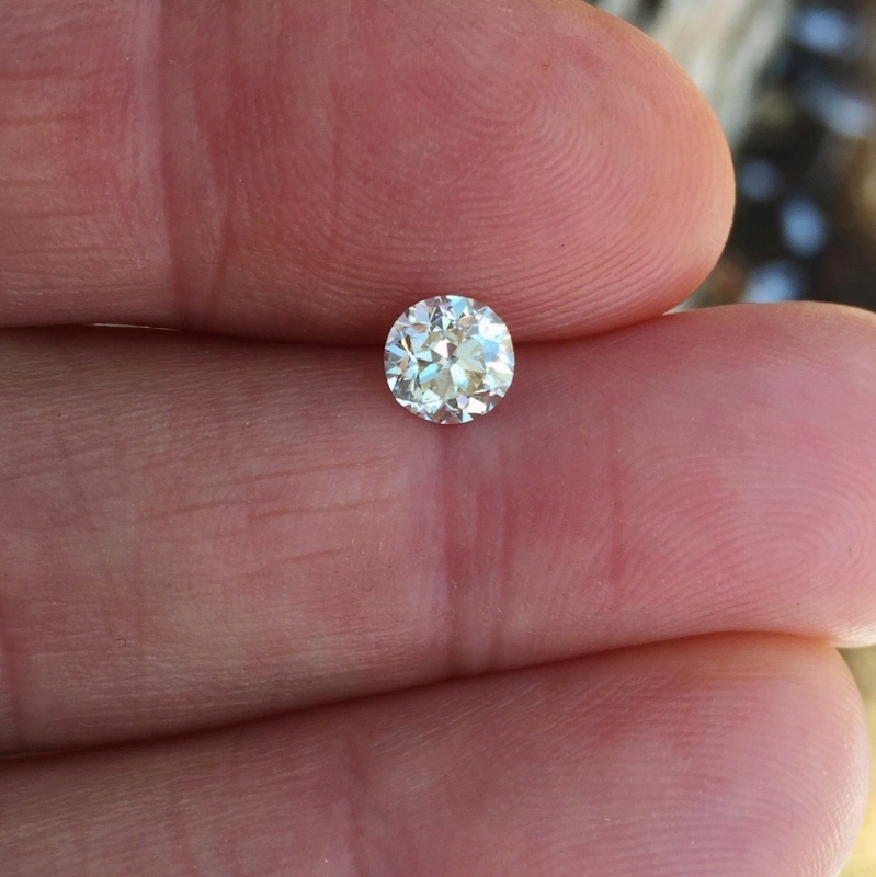 Antique Euro Cut Diamond S1-1 Clarity J-K Color 0.82 ct  Litnon.com