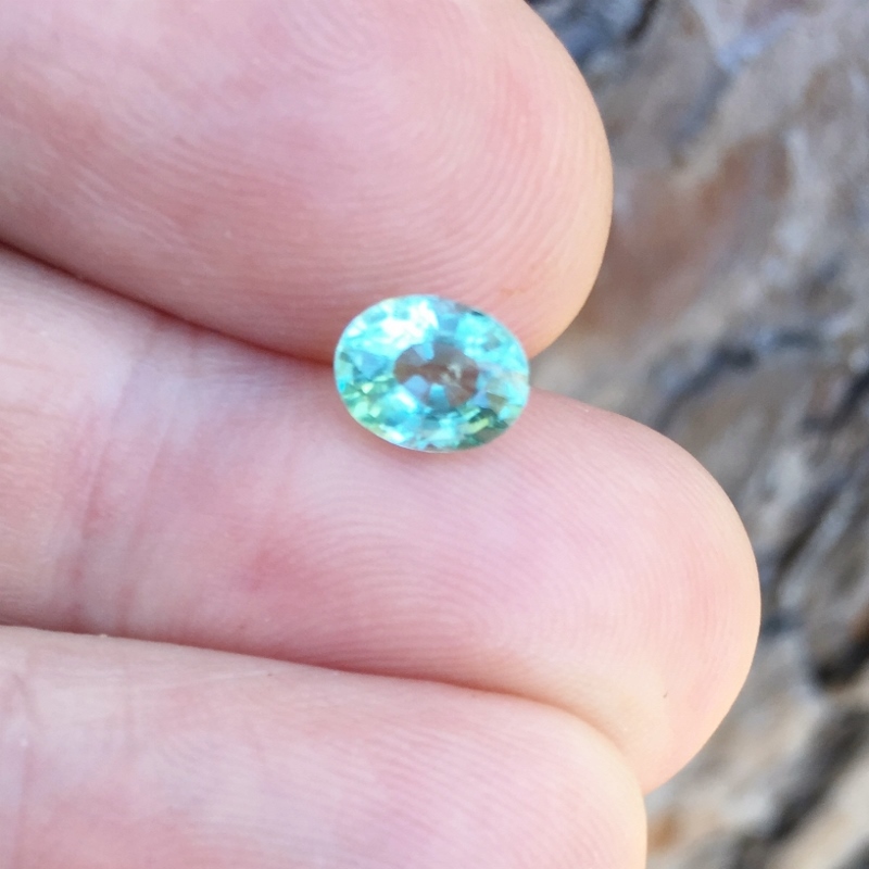 Bright! Aqua Blue Color Tourmaline 1.06 ct Afghanistan Litnon.com