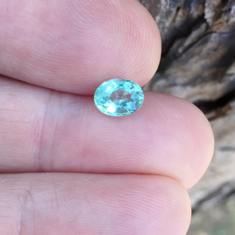 Bright! Aqua Blue Color Tourmaline 1.06 ct Afghanistan Litnon.com