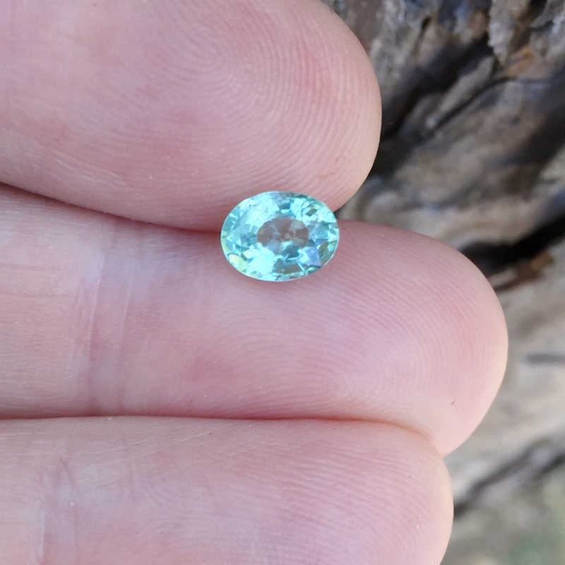 Bright! Aqua Blue Color Tourmaline 1.06 ct Afghanistan Litnon.com