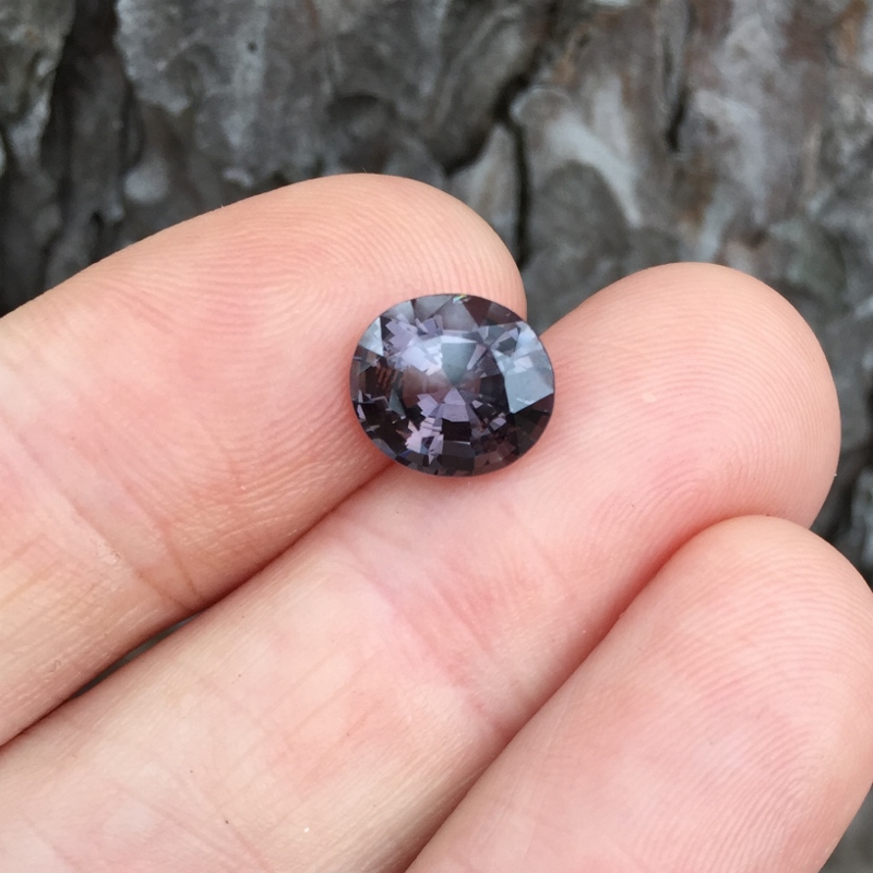 Big! Grayish Purple Natural Spinel Sri Lanka 3.78 ct  Litnon.com