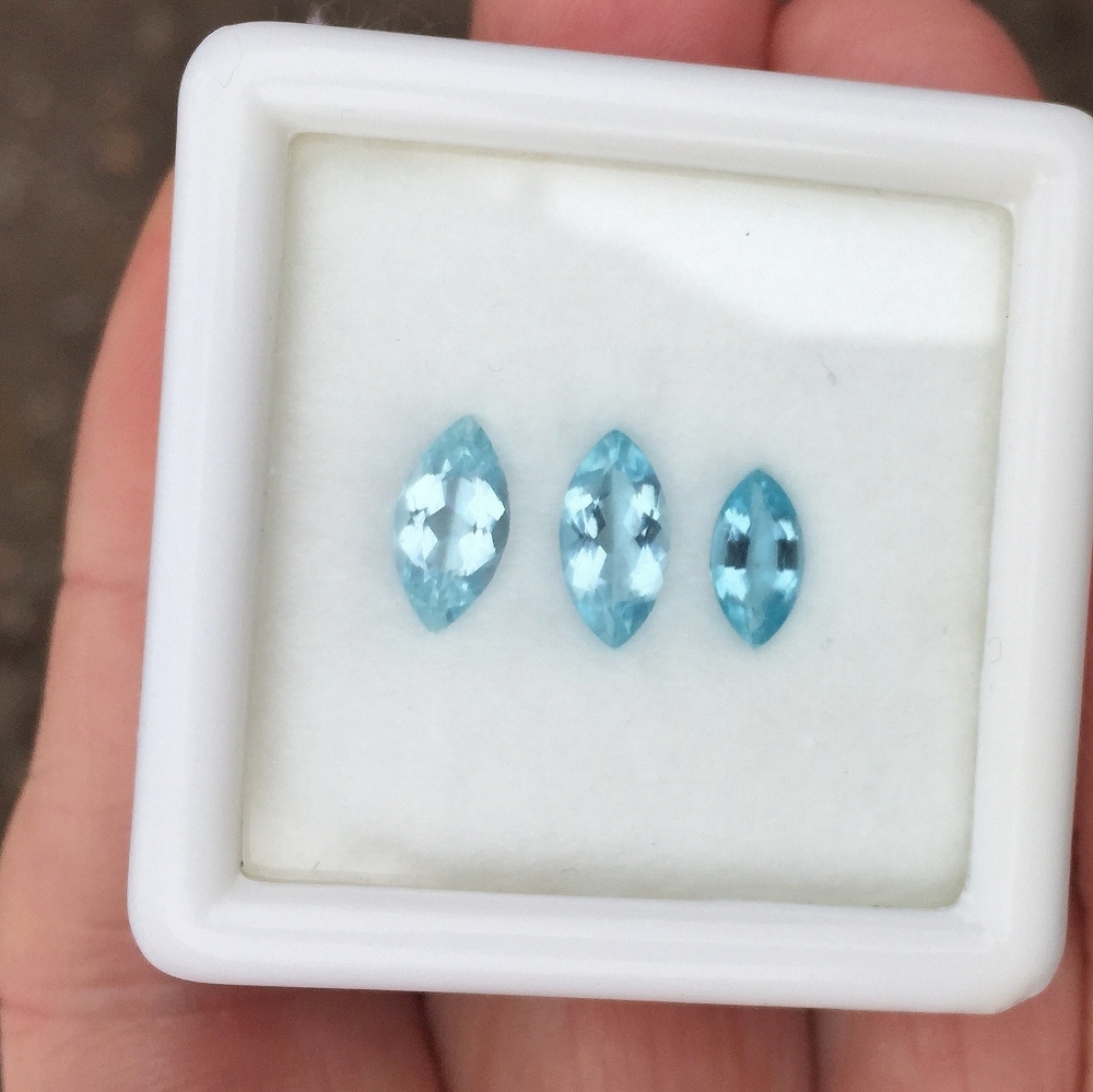 Natural Fine Blue Aquamarine Lot Brazil 2.40 Carats  Litnon.com