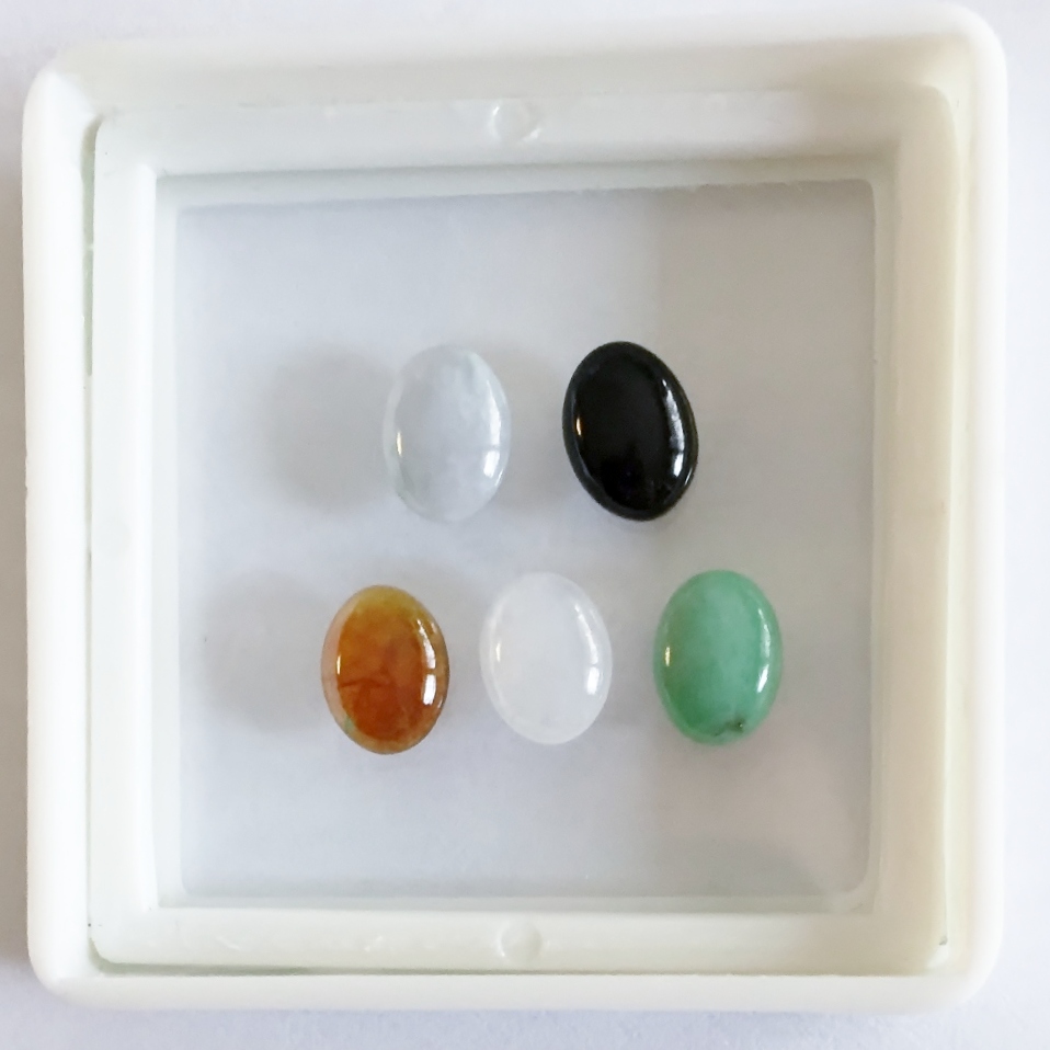 Natural Burmese Type A Jadeite Cabochon Lot 4.47 carats Litnon.com