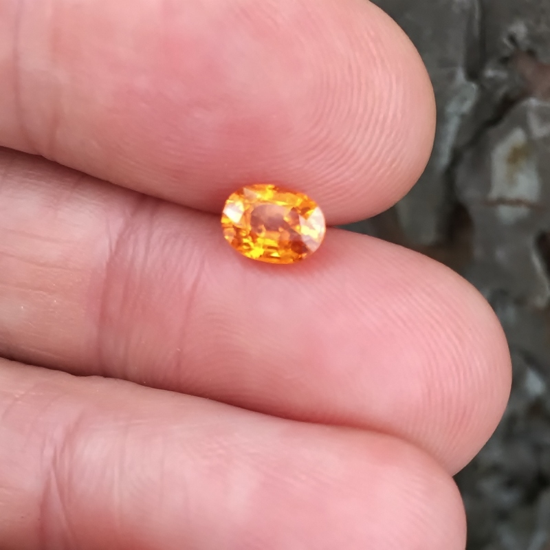  Orange & Clean!  Spessartite Garnet Nigeria 1.21 carats GLI Litnon.com