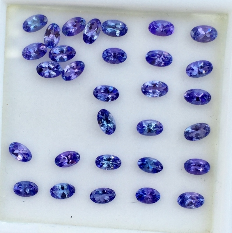Bright and Clean Pretty Natural Blue Tanzanite Matched Lot 7.18 Carats Litnon.com