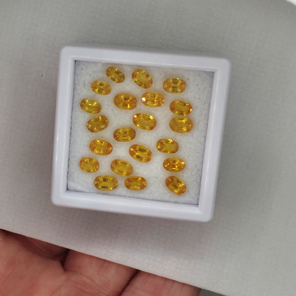 Rich Color Untreated Natural Yellow Ceylon Sapphire Lot 10.76 Carats Litnon.com