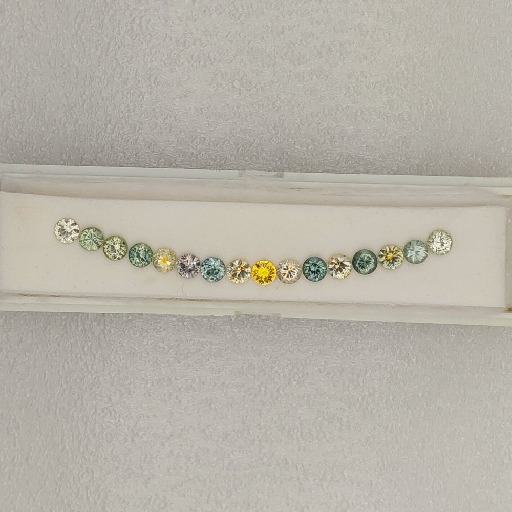 Unheated Multi-Color Montana Sapphire Suite 8 Carats Litnon.com