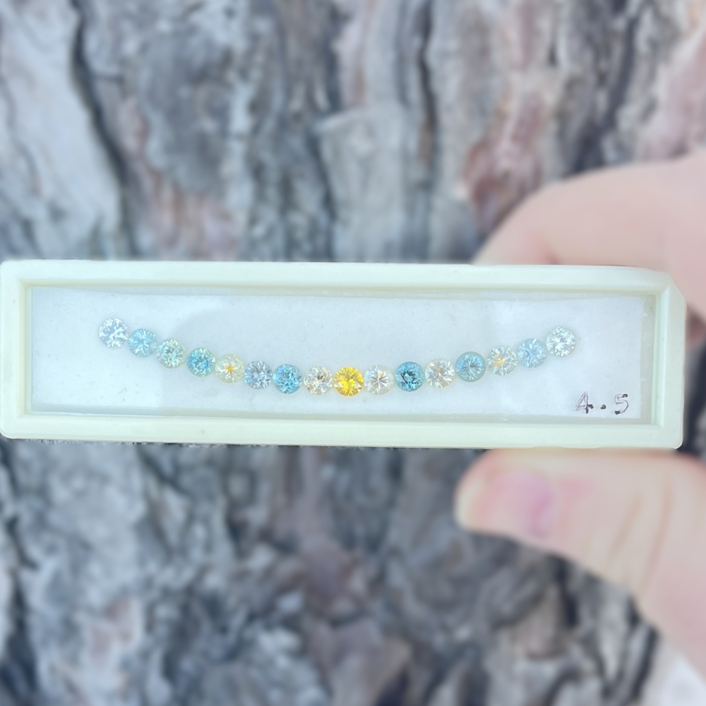 Unheated Multi-Color Montana Sapphire Suite 8 Carats Litnon.com