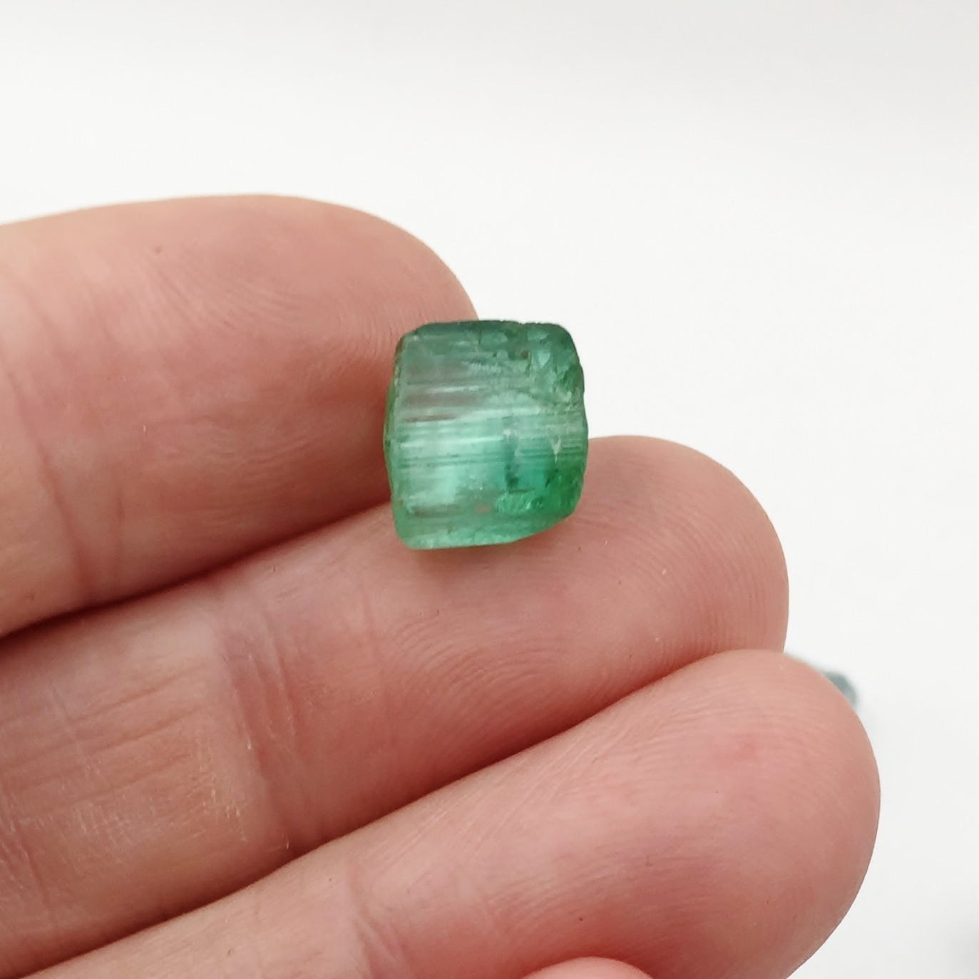  Mint Green Tourmaline Facet Rough Afghanistan 7.97 Carats  Litnon.com