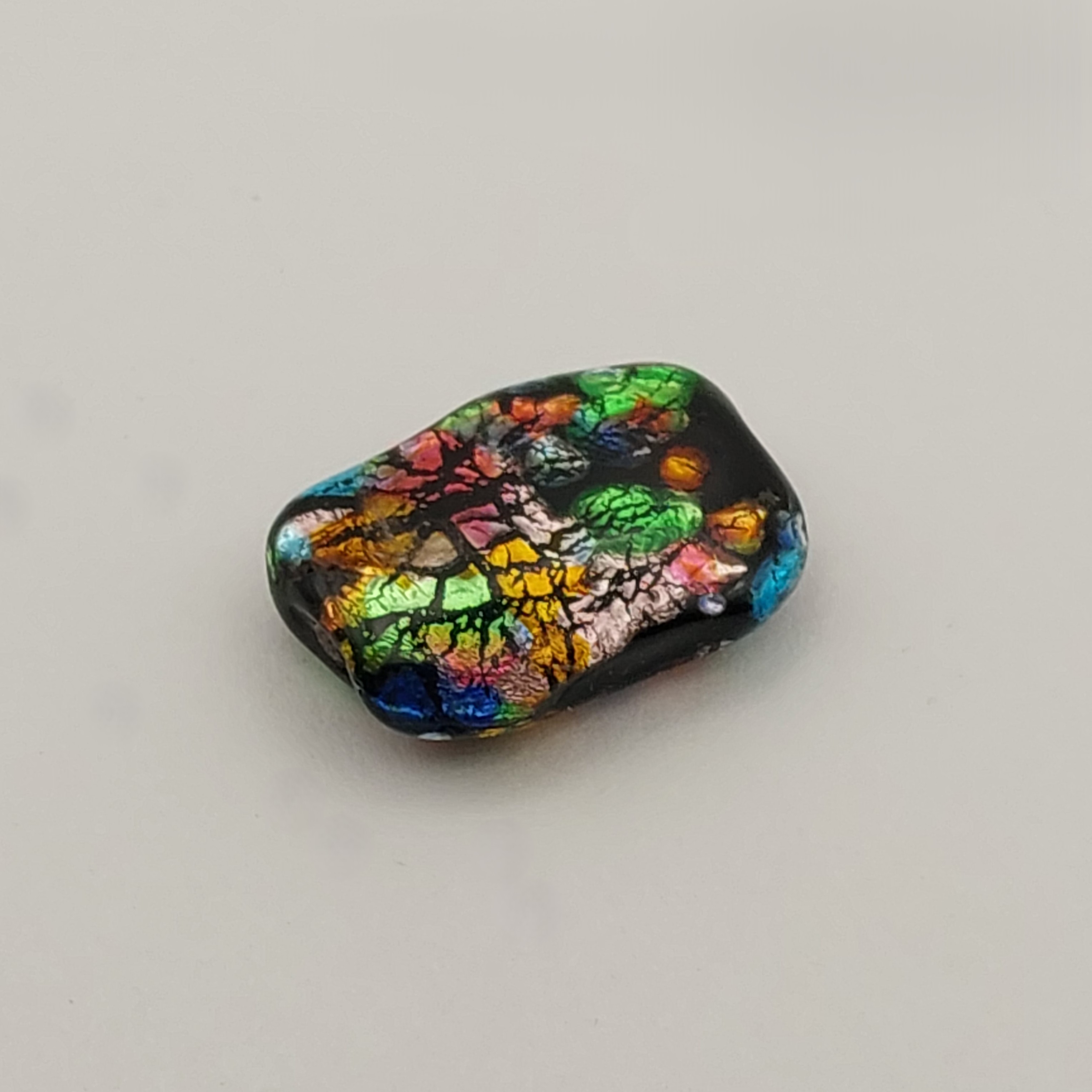 Unique Melted Dichroic Glass Freeform Cabochon Litnon.com