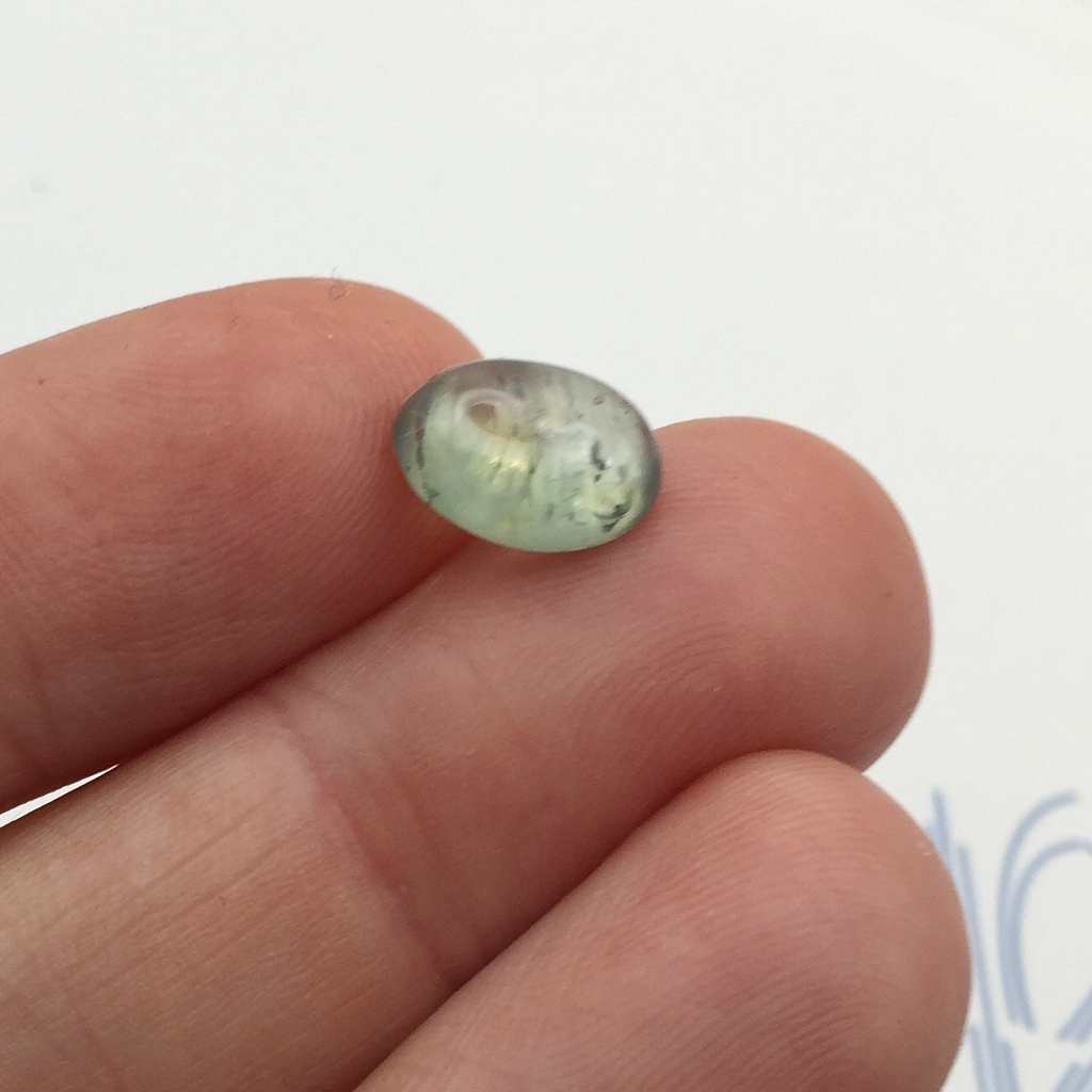 Big And Pretty and Natural Montana Sapphire Cabochon 5.43 Carats  Litnon.com