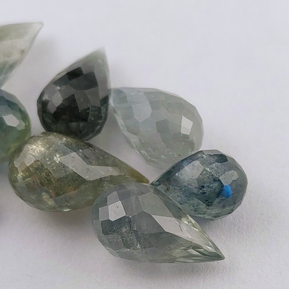 Old Stock Natural Montana Sapphire Briolette Lot Litnon.com