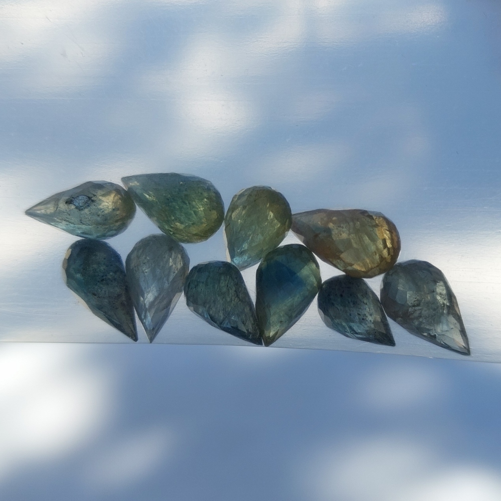 Old Stock Natural Montana Sapphire Briolette Lot Litnon.com