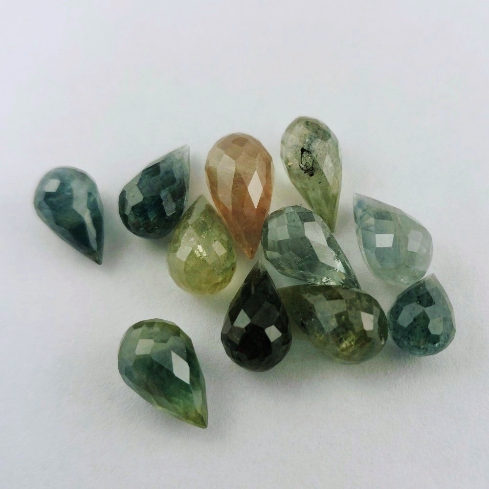Old Stock Natural Montana Sapphire Briolette Lot Litnon.com