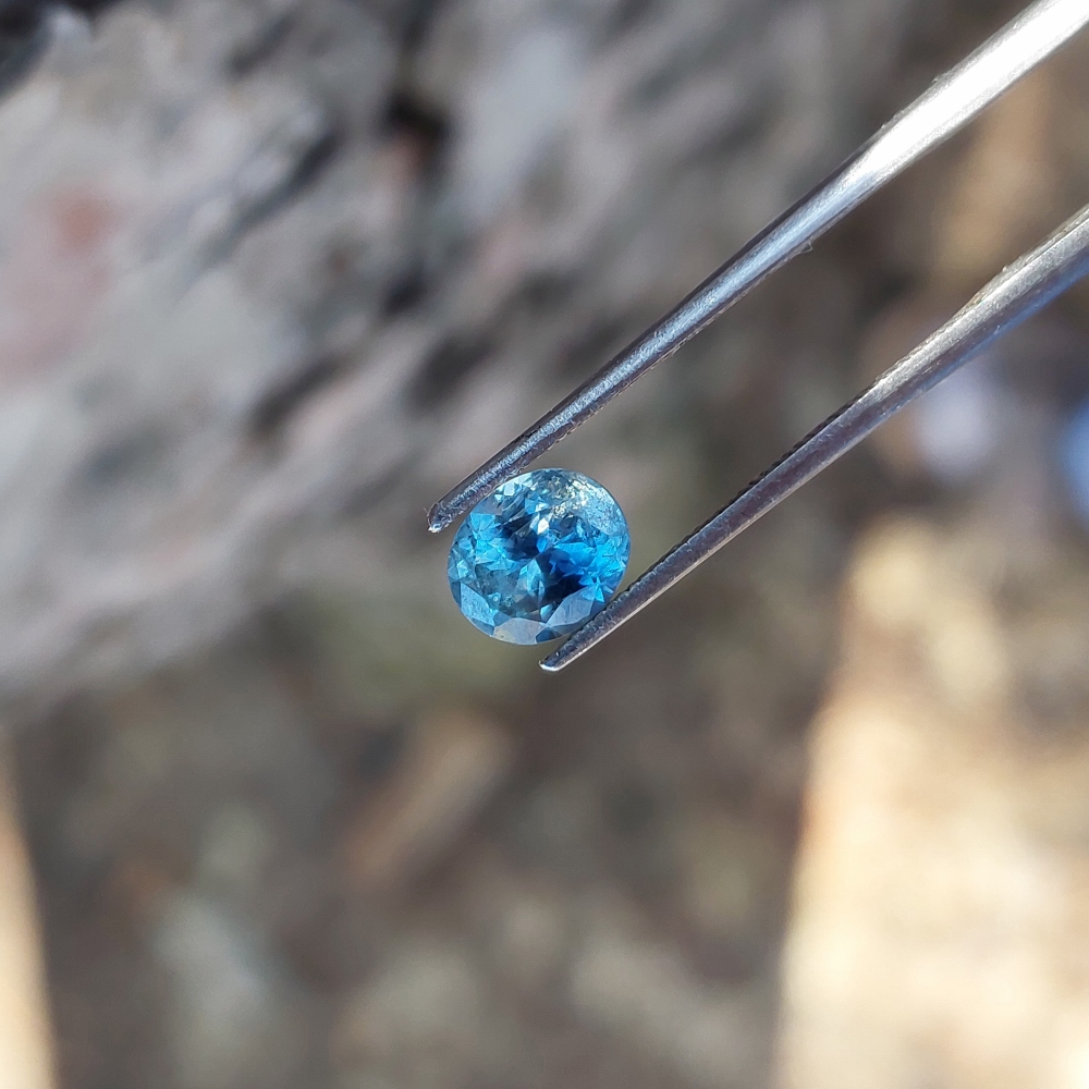 Bright Blue Montana Sapphire 0.88 Carats  Litnon.com