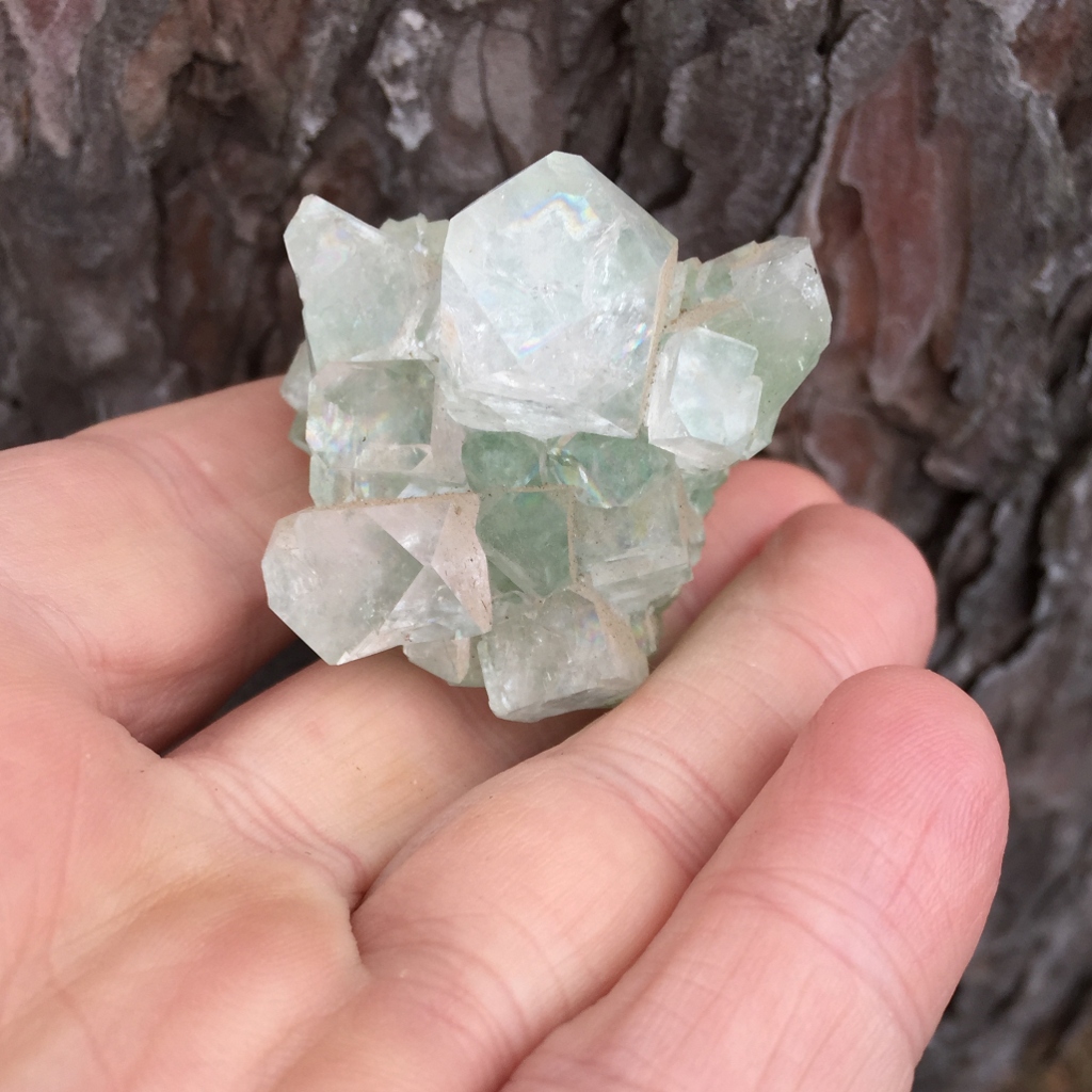 Rare Green Well Pocket Apophyllite Specimen India 45 grams Litnon.com