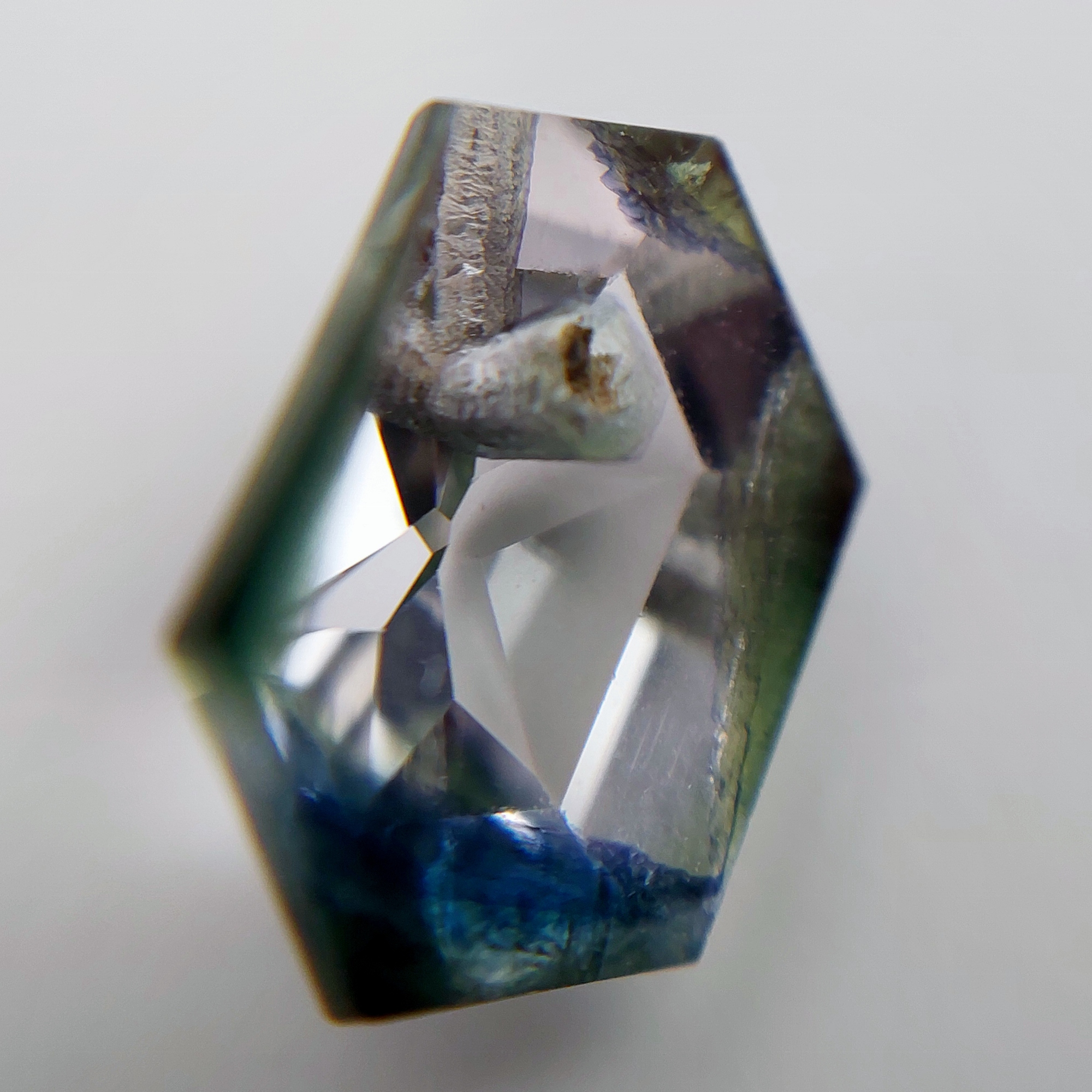 Montana Sapphire with Sapphire Crystal Inclusion 3.42 Carats Litnon.com