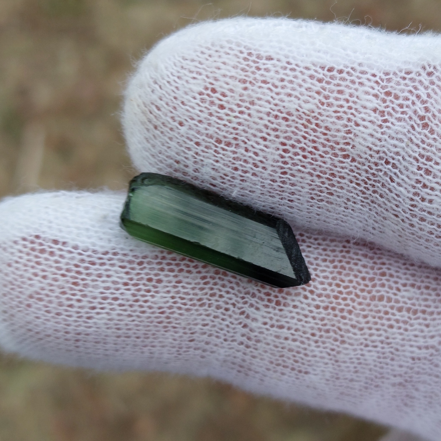 Terminated Green Tourmaline Crystal Rough Nigeria 6.72 Carats Litnon.com