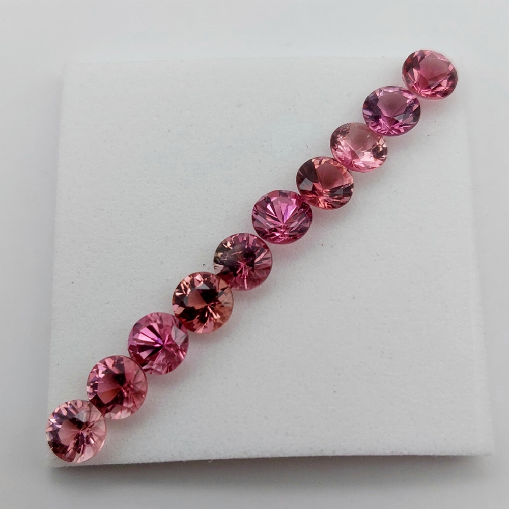 Quality Pink Tourmaline Suite Nigeria 4.5 mm 3.47 Carats Litnon.com
