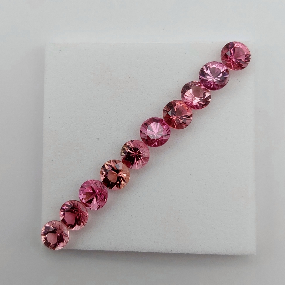 Quality Pink Tourmaline Suite Nigeria 4.5 mm 3.47 Carats Litnon.com