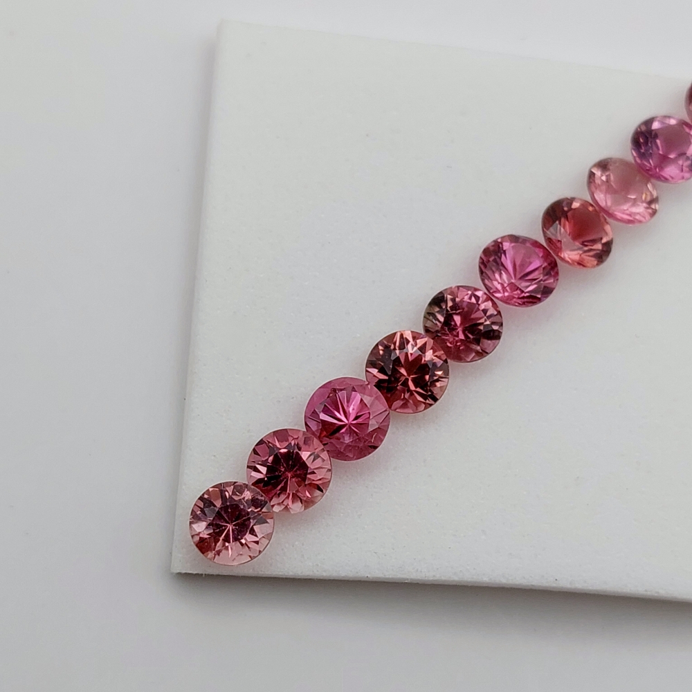 Quality Pink Tourmaline Suite Nigeria 4.5 mm 3.47 Carats Litnon.com