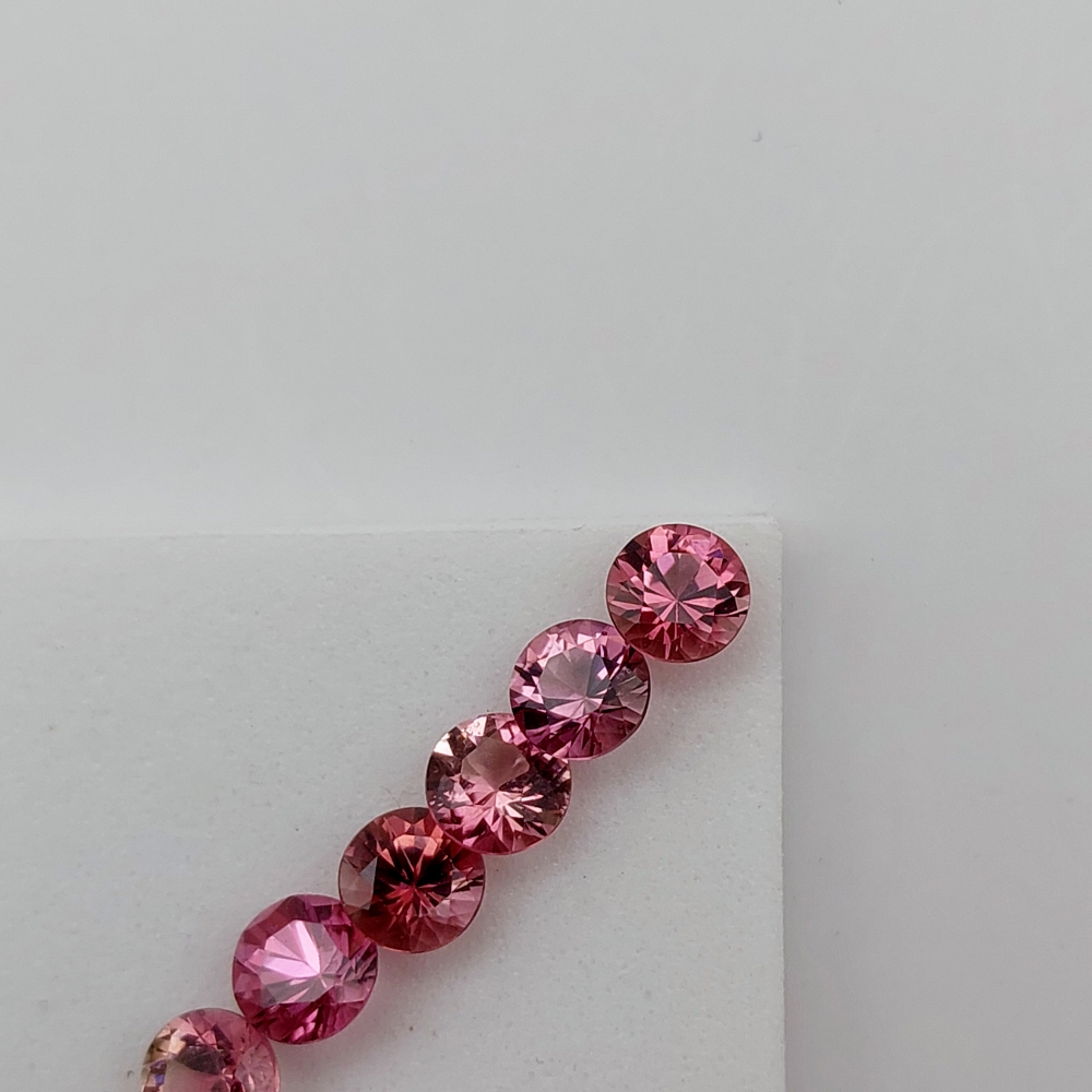 Quality Pink Tourmaline Suite Nigeria 4.5 mm 3.47 Carats Litnon.com