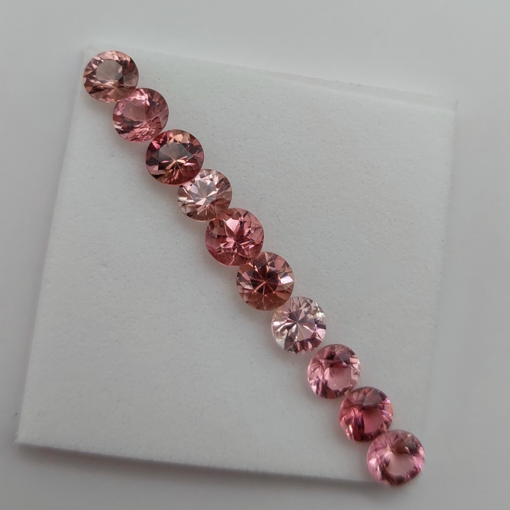 Quality Pink Tourmaline Suite Nigeria 4.5 mm 3.55 Carats Litnon.com