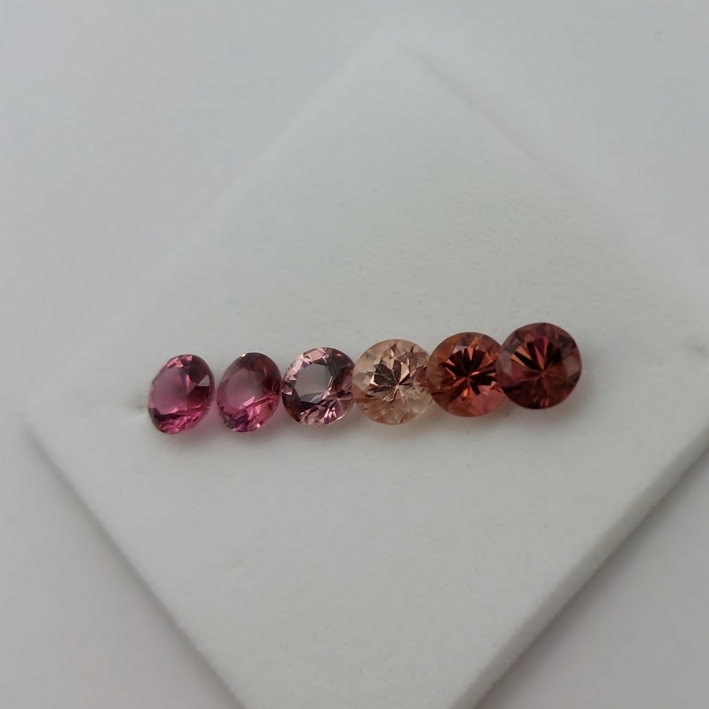 Pink Tourmaline Suite Nigeria 4.5 mm 2.15 Carats Litnon.com