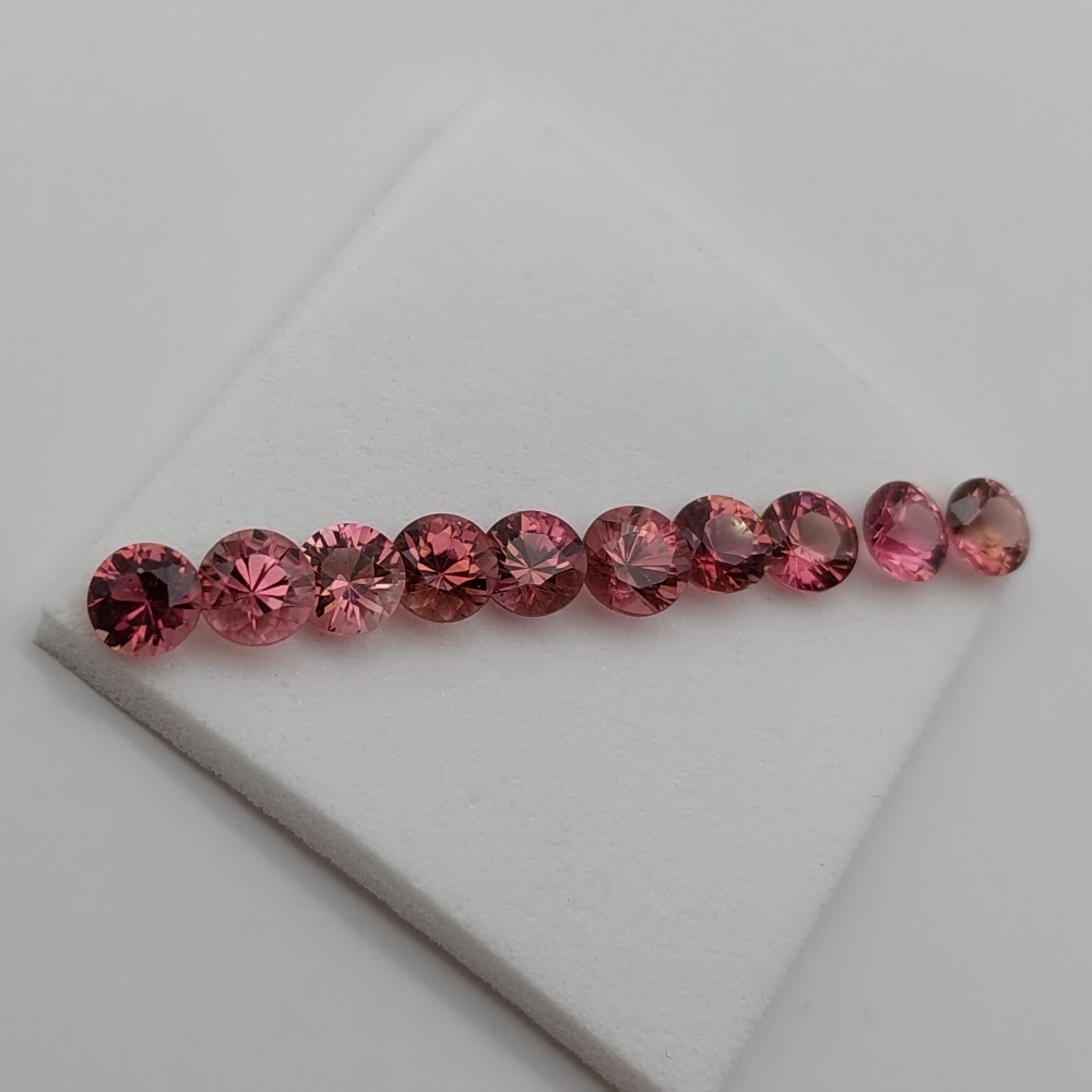 Pink Tourmaline Suite Nigeria 4.5 mm 3.35 Carats Litnon.com