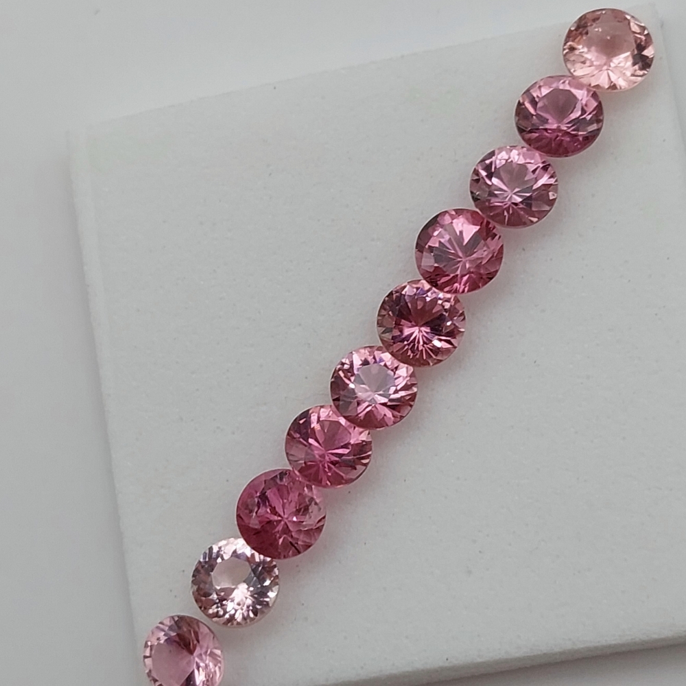 Pink Tourmaline Suite Nigeria 4.5 mm 3.50 Carats Litnon.com