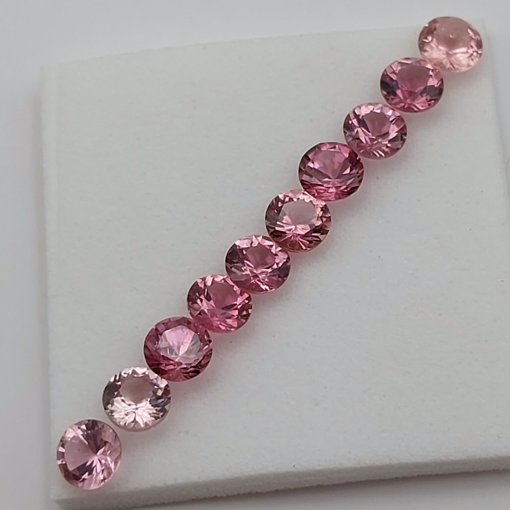 Pink Tourmaline Suite Nigeria 4.5 mm 3.50 Carats Litnon.com