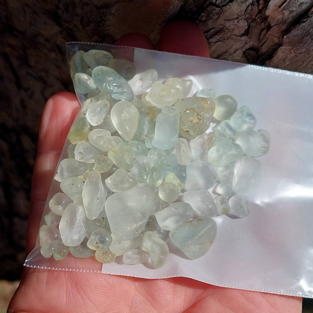 Clean Natural Color Blue Topaz Rough Brazil  65 grams Litnon.com
