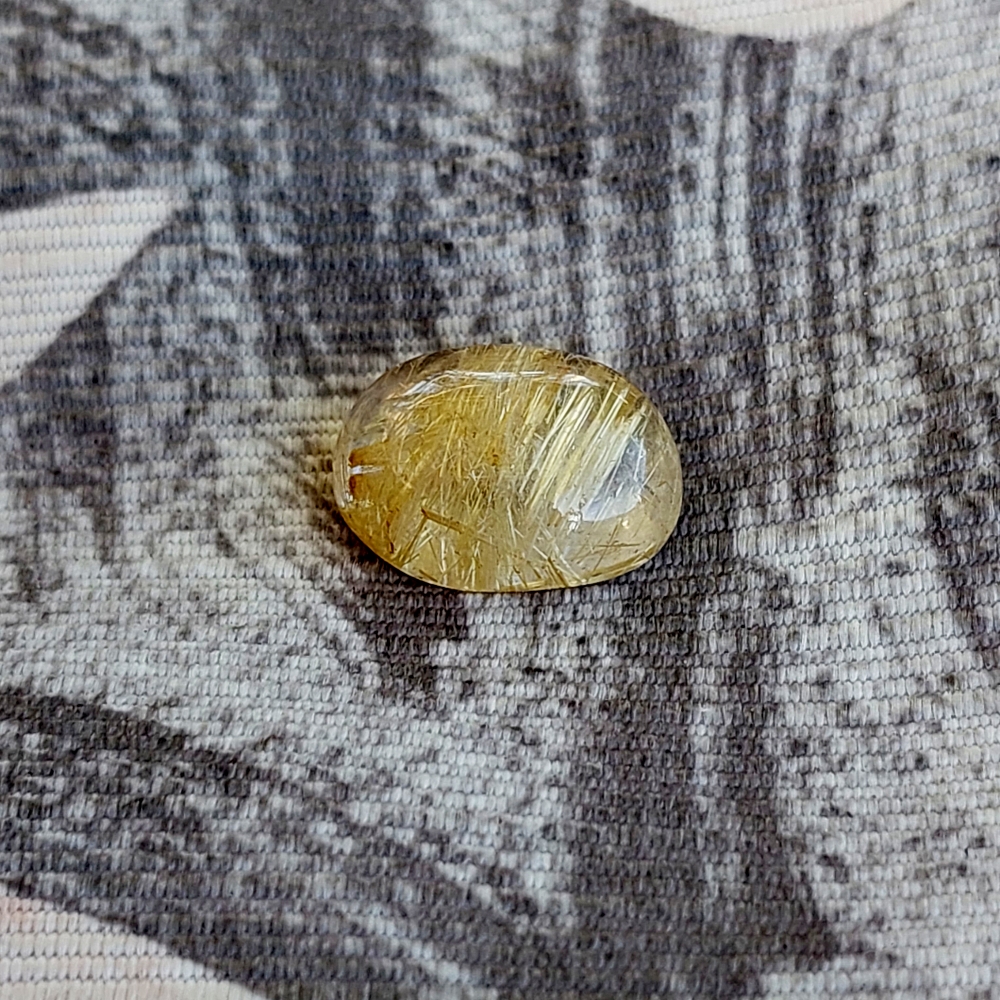 Very Pretty Golden Rutile Quartz Cabochon 6.10 Carats Litnon.com