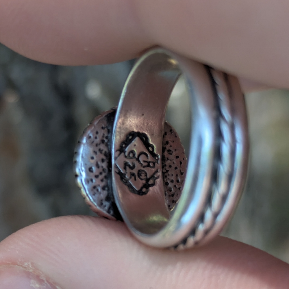 Vintage Navajo Sterling Silver Arizona Turquoise Ring   Litnon.com