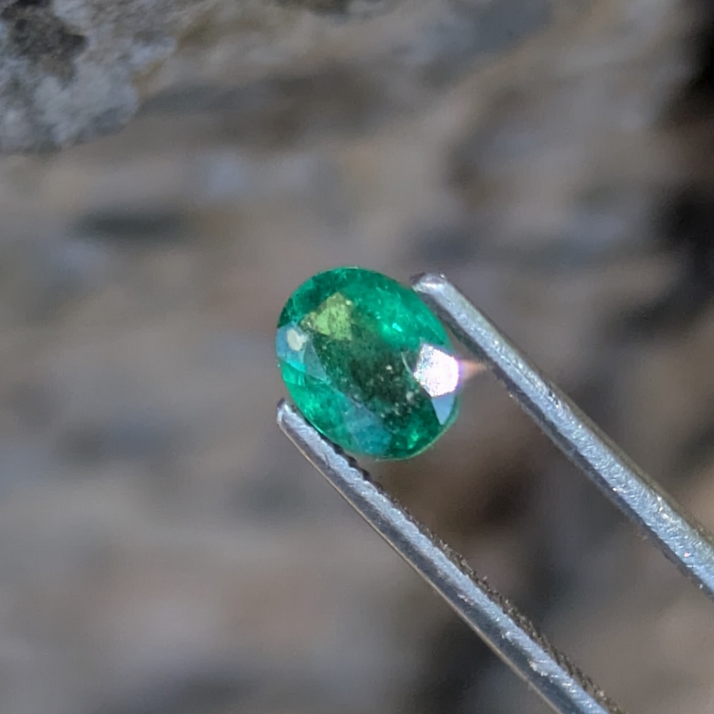 Natural Bright Fine Green Colombian Emerald 0.34 Carats Litnon.com