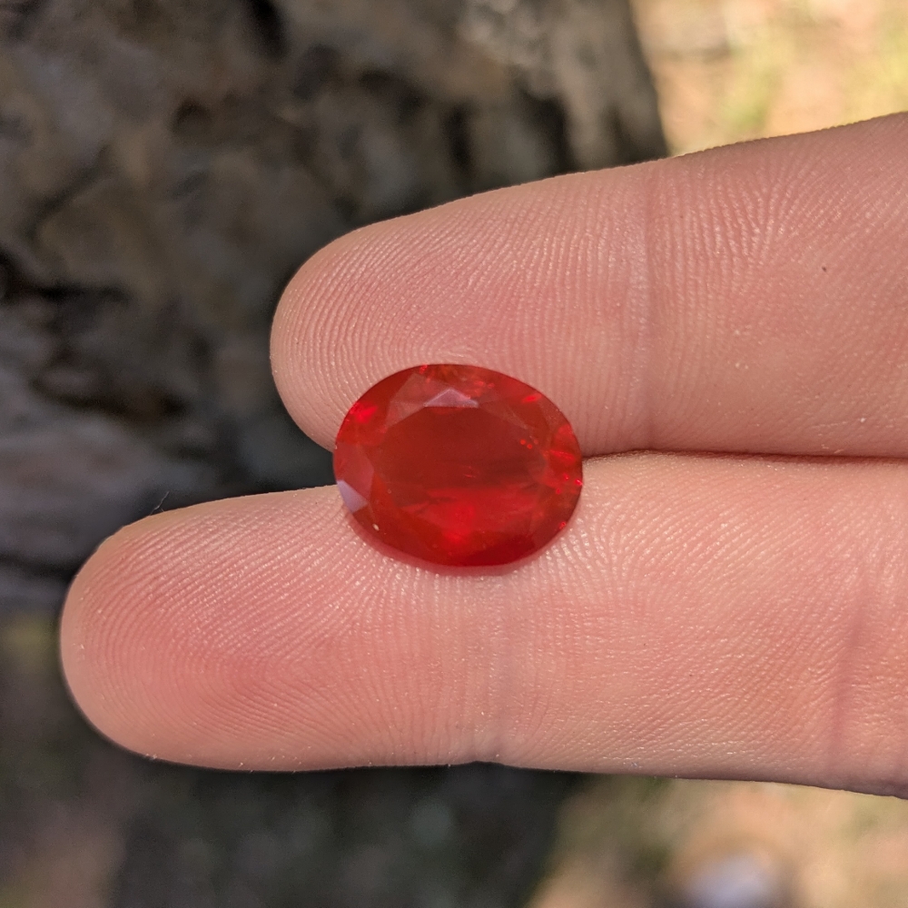 Fine Color Orange Mexican Fire Opal 5.34 Carats Litnon.com
