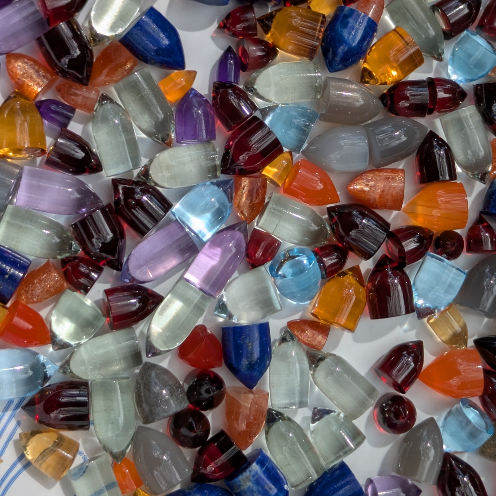 Premium Grade Mixed Lot Gemstone Bullet Cabs 700 Carats Litnon.com