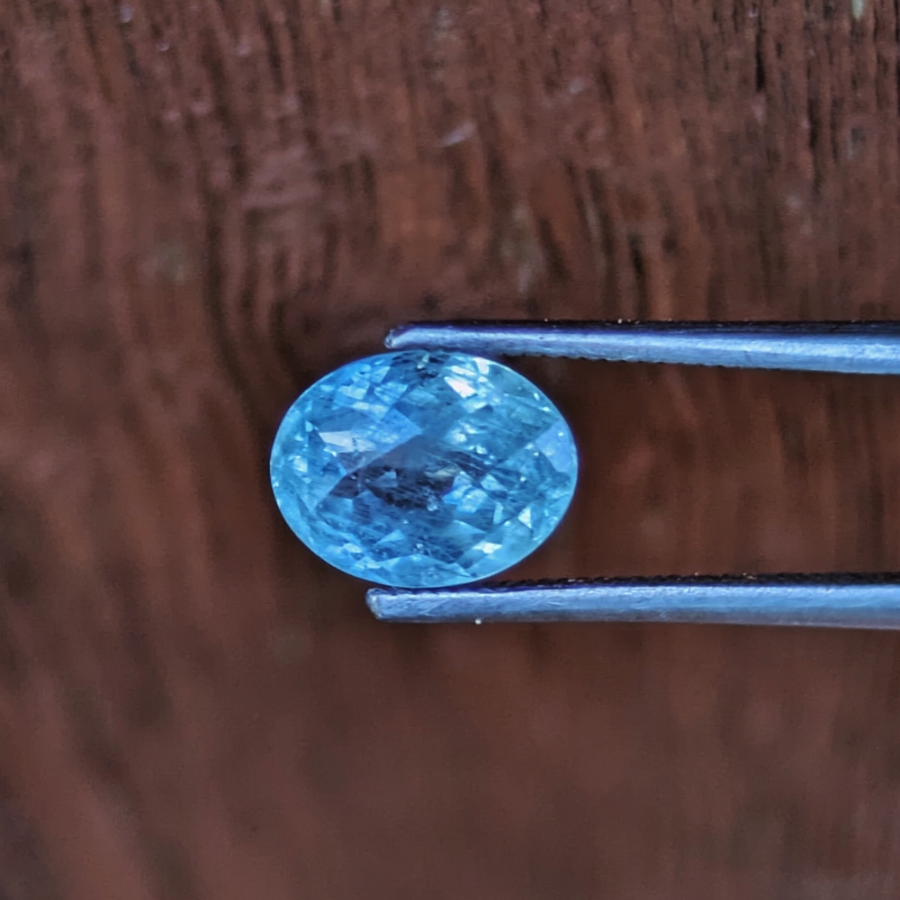 Well Cut Light Green To Blue Montana Sapphire 1.28 Carats Litnon.com