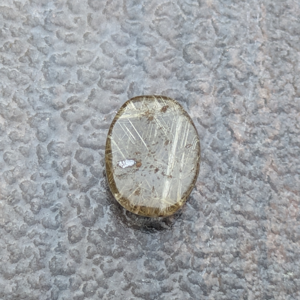 Interesting Rutile Quartz Cabochon  6.33 Carats Litnon.com