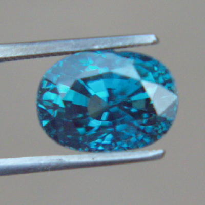 Top Gem Color Cambodian Blue Zircon 6.56 ct  Litnon.com