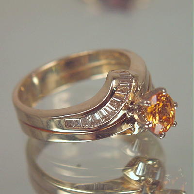 Beautiful Montana Sapphire Diamond 14 kt Ring  Litnon.com