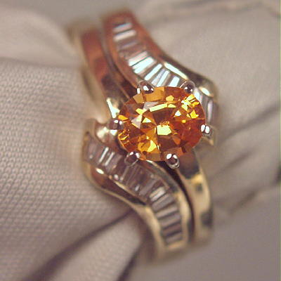 Beautiful Montana Sapphire Diamond 14 kt Ring  Litnon.com