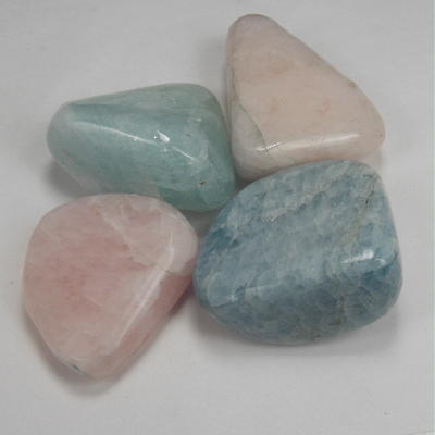 Tumbled Aquamarine Morganite Pakistan 235 ct GL2 Litnon.com