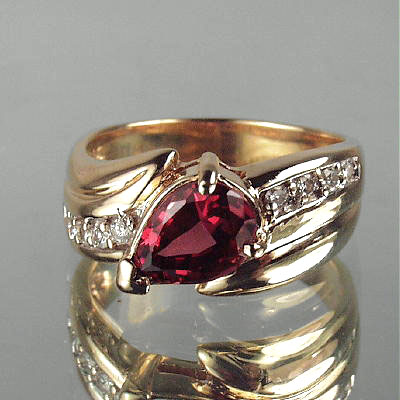 Beautiful Purple Pink Tourmaline Diamond 14 kt Ring  Litnon.com