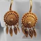 Hand Crafted 24 Karat Gold Earrings Laos 