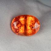  Huge!  Rare Mandarin Orange Ceylon Sapphire 7.64ct! 