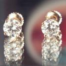 Diamond Earrings Screw Back mtgs 1.86 ct SI - H 