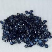 Diamond Cut 2 mm Round Blue Sapphire Lot Thailand 13 ct 