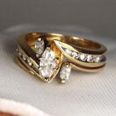 Estate Ladies I4 KT Diamond Engagement Ring 